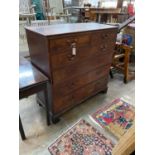 A George III mahogany chest, width 119cm, depth 55cm, height 119cm