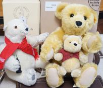 A selection of teddy bears, to include a boxed Steiff bear