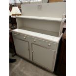 A painted dresser, length 122cm, depth 47cm, height 144cm