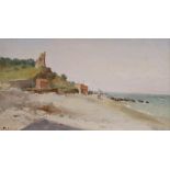 Maurice Lewis (1860-1940), oil on canvas, Coastal scene, signed, 17 x 31cm