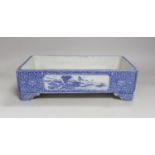 A Japanese blue and white jardiniere, 30cm
