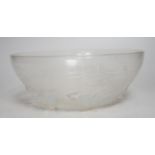 A R. Lalique Ondines opalescent glass bowl, etched mark, numbered 380, diameter 21cm