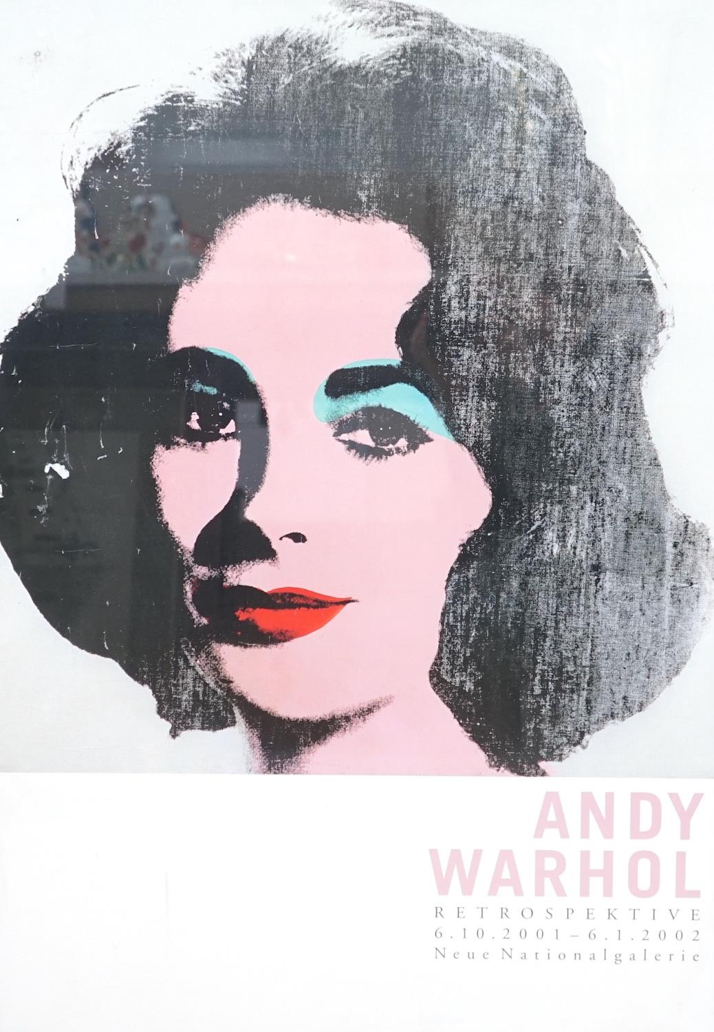 Andy Warhol, colour poster for Retrospektive Neue Nationalgalerie 2002, 82 x 58cm