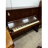 An early 20th century Bechstein mahogany cased upright piano, number 137164 (1929-30), width