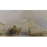William Callow R.W.S. (1812-1908), watercolour and pencil, 'Chateau Montdragon 1836', monogrammed,