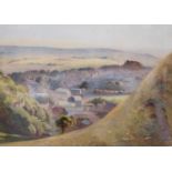 Stanley Inchbold (b.1856), watercolour with bodycolour, 'Lewes, Sussex', signed, with Chris