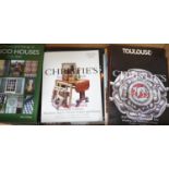 ° ° A box of books and catalogues concerning decorative arts