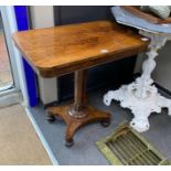 An early Victorian rosewood rectangular centre table, width 72cm, depth 45cm, height 72cm