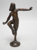 Dominique Alonzo, brown patinated bronze figure of an Egyptian Dancer, signed, c.f. Catley pg. 39