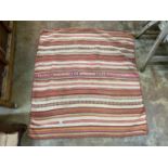A flatweave Kilim rug, woven with a geometric design 120cm x 106cm