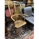 A Victorian ash, elm and beech Windsor armchair, width 57cm, depth 38cm, height 110cm