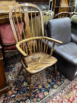 A Victorian ash, elm and beech Windsor armchair, width 57cm, depth 38cm, height 110cm