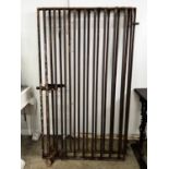 A pair of wrought iron garden gates, each gate width 93cm, height 160cm