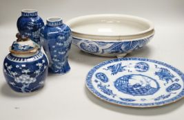 A collection of Chinese blue and white ceramics