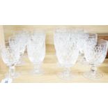 Sixteen Waterford 'Colleen' crystal glasses, tallest 13cms high