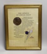 Rolex Interest - The Genius of Gregg Geist presentation advert inset with a bronze medal, 31 x 23