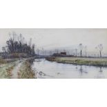 Robert Winchester Fraser (1848-1906), watercolour, 'At Aldermaston', signed and dated '93, 18 x