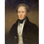 19th century English School, oil on canvas, Portrait of William Shere, Colonel East India Company,