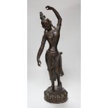 An Indian bronze figure of Parvati. 53cm tall