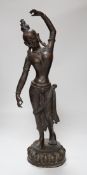 An Indian bronze figure of Parvati. 53cm tall