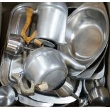 Various 1960's stainless steel wares including Danish and Piqcuot ware