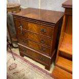 A reproduction mahogany four drawer chest, width 69cm, depth 43cm, height 92cm