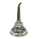 A George III silver wine funnel, Hannah Northcoat?, London, 1799, with muslin ring, 13.7cm, 96