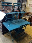 EMU Furniture - A rectangular folding garden table, length 110cm, depth 69cm, height 73cm and four