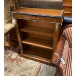 A 19th century French marquetry inlaid gilt metal mounted walnut pier cabinet, width 76cm, depth