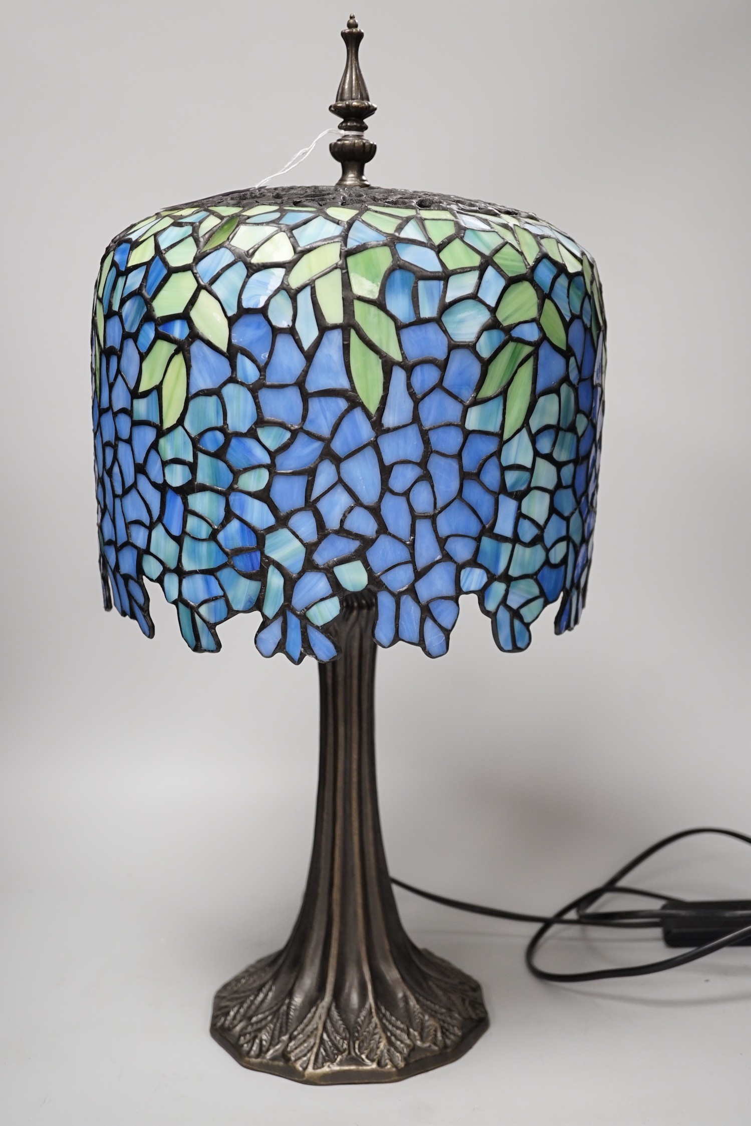 A Tiffany style stained glass lamp. 54cm tall - Image 3 of 4