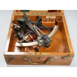 A mahogany cased Hezzanith sextant, incomplete
