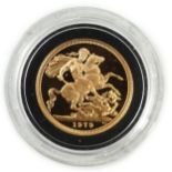 Elizabeth II (1952-2022), Royal Mint gold proof Sovereign, 1979, cased