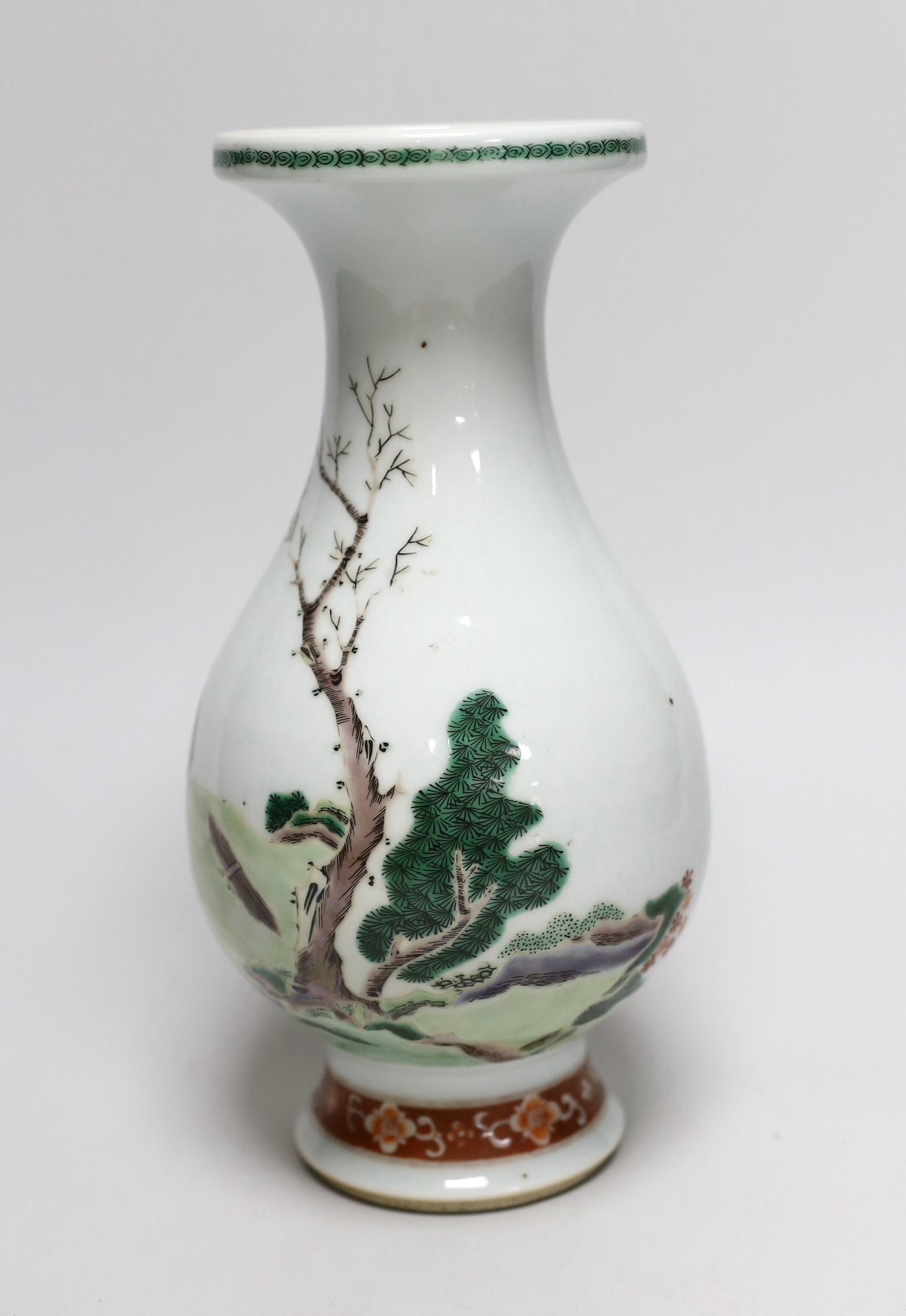 A Chinese ‘fishing’ vase, 23cm - Image 3 of 6
