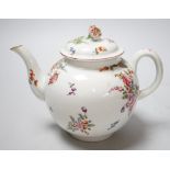 A Worcester teapot and cover, c.1780, 15cms high