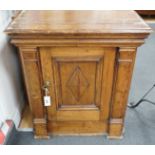 An 18th century Italian pine pier cabinet, width 71cm, depth 36cm, height 79cm