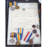 WWI medals - a pair to 254774. PTE. 1 . A.Tilley. RAF, a trio to J.12326 J.T.W.J. Wooding. A.B. R.