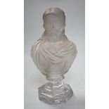 A Baccarat crystal bust of Christ, 8cms high