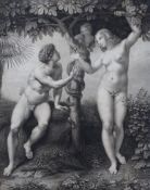 Richomme after Raphael, engraving, 'Adam et Eve', overall 56 x 40cm