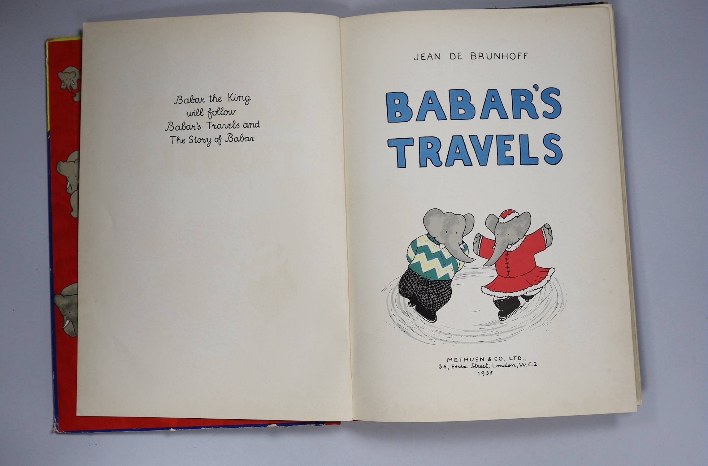 ° ° Two volumes: Jean de Brunhoff, The story of Barbar and Barbar's Travels, - Image 2 of 3