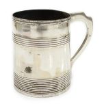 A George III reeded silver small mug, London, 1795, height 70mm, 99 grams.