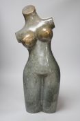 Daniel Baradza (Zimbabwean). A large carved stone female torso, 52cms high