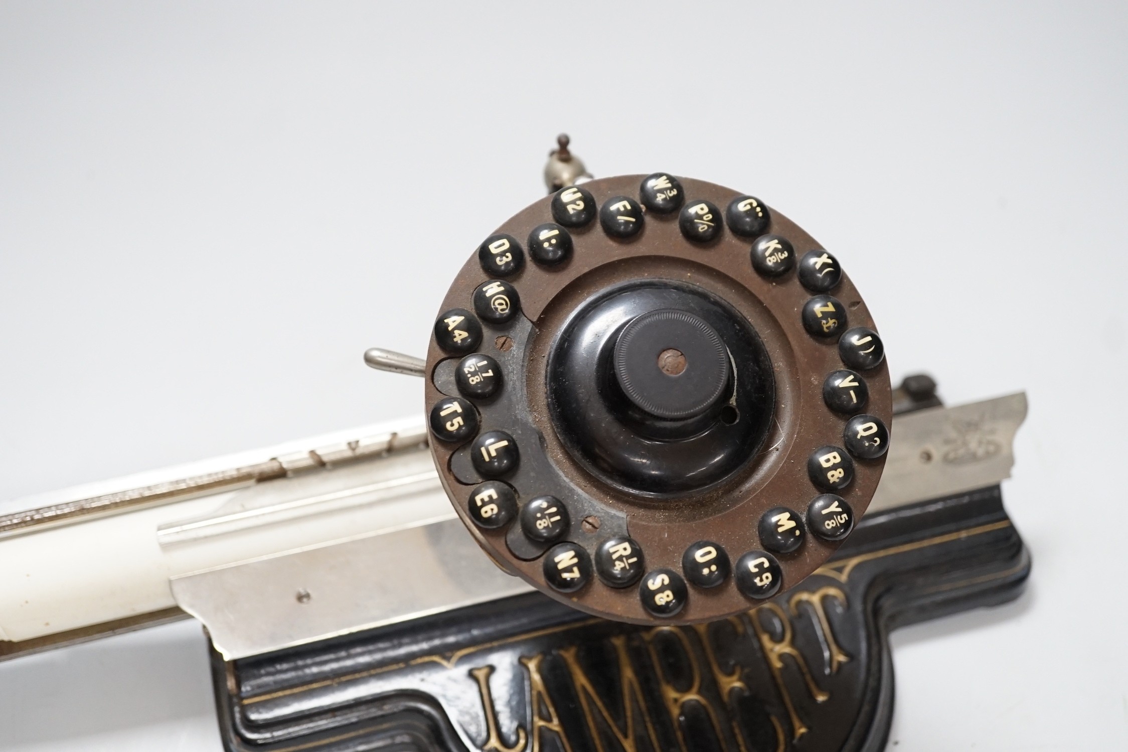 A late 19th century Lambert Index typewriter - Image 2 of 3