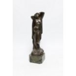 Eugen Schlipf (German, 1869-1943). A standing female nude female, on marble base, signed, 36cms
