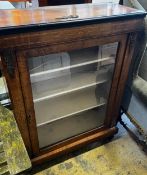 A small Victorian marquetry inlaid gilt metal mounted walnut pier cabinet, width 80cm, depth 32cm,