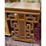 A Chinese elm console table, width 67cm, depth 50cm, height 91cm