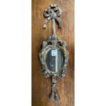 An 18th century style carved giltwood and composition cherub mirror, height 78cm