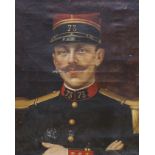 French School c.1900, oil on canvas, Portrait of an army officer, incompletely signed top right,