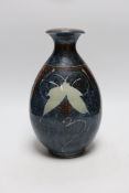 A David Frith studio pottery vase, 27cms high