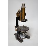 A Victorian cased microscope