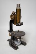 A Victorian cased microscope